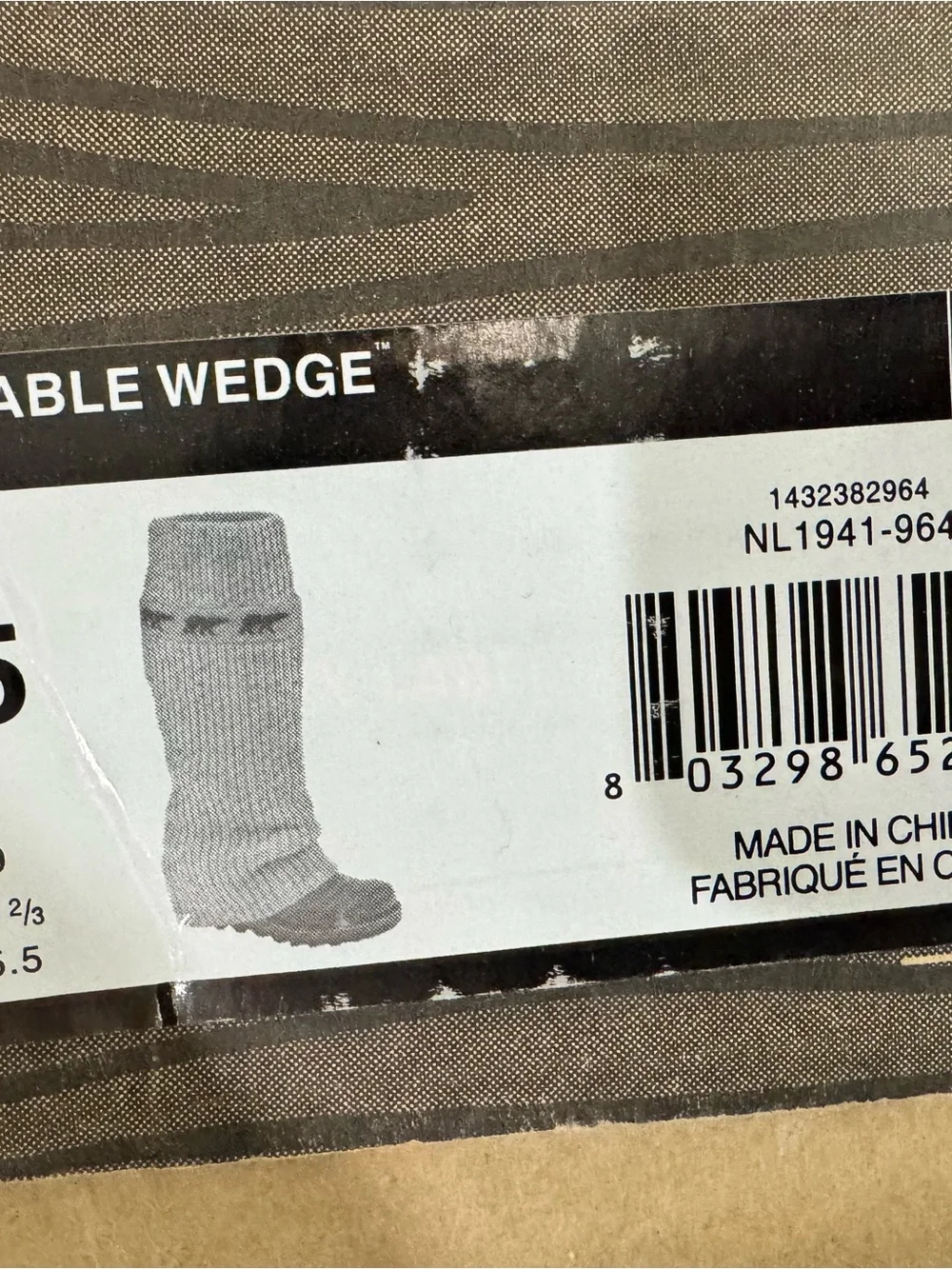 SOREL Crazy cable sweater wedge boot